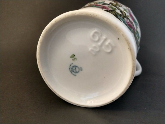 Vintage Antique Union K Porcelain Ceramic Cream Pitcher Floral Czechoslovakia - Picture 8 of 12